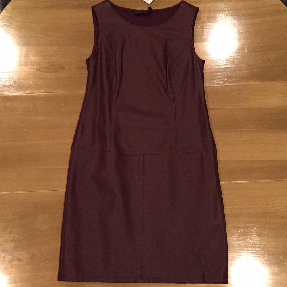 Faux leather dress